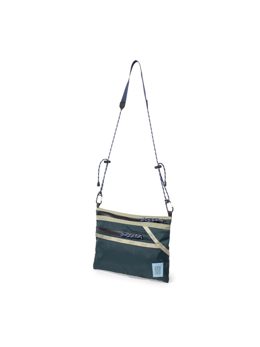 Topo Designs Teal and Beige Crossbody Pack
